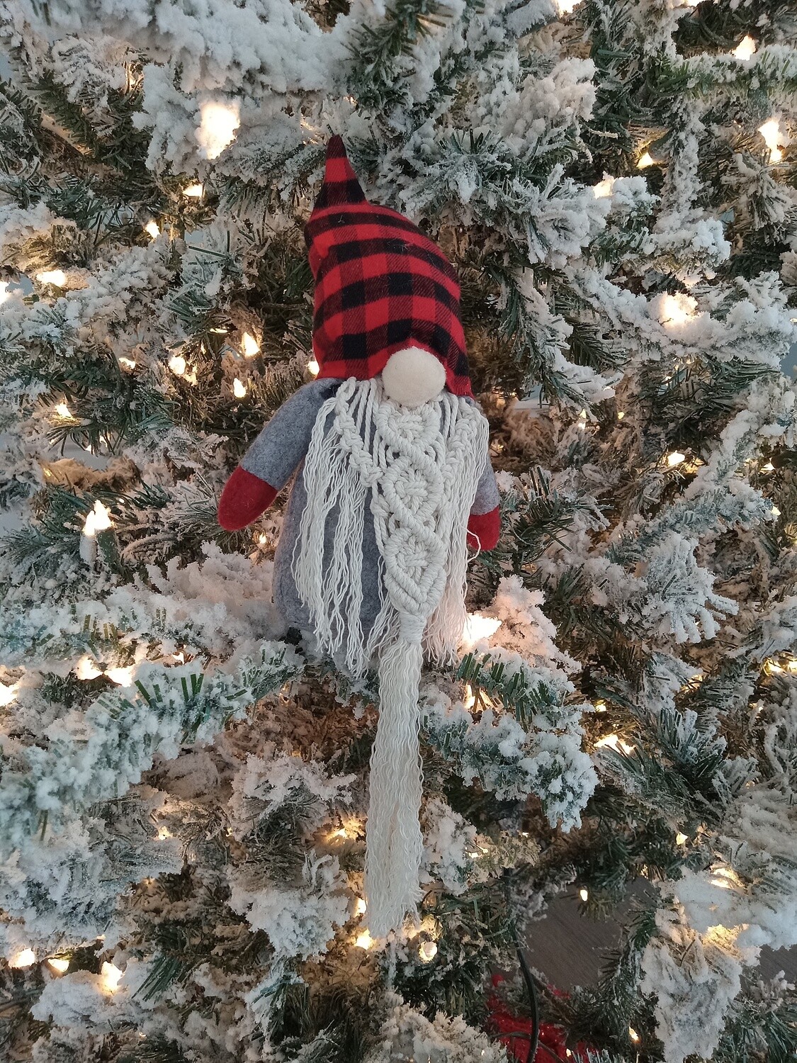 Shelf Gnome with Macrame Beard