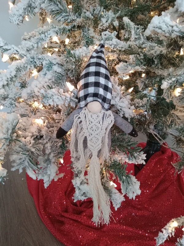 Shelf Gnome with Macrame Beard