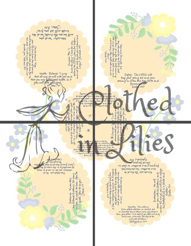 Quilted Blessings Blanket Small- Peach Flowers, Light Blue Backing