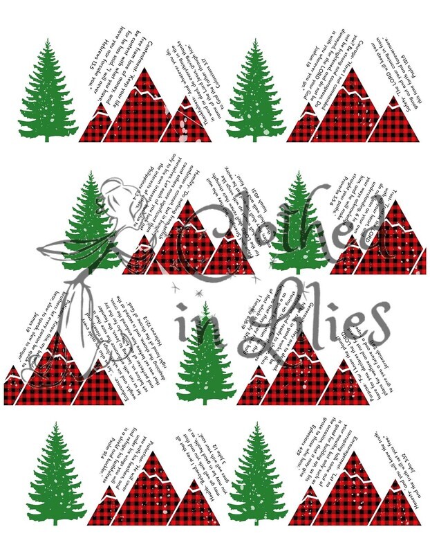 Quilted Blessings Blanket- Plaid Mountain, Navy Backing