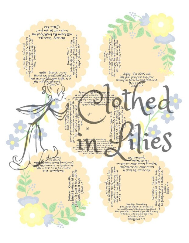 Quilted Blessings Blanket- peach flowers, Grey Backing