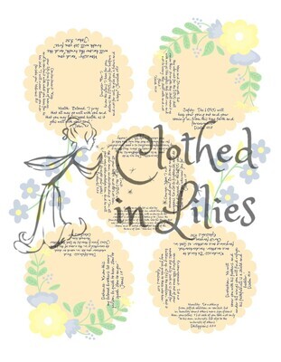 Quilted Blessings Blanket- peach flowers, Grey Backing
