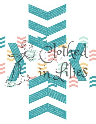 Quilted Blessings Blanket- Chevron, Navy Backing