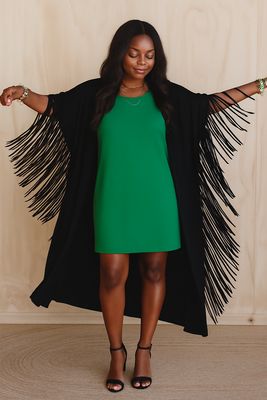 Fringe Kimono with Pockets