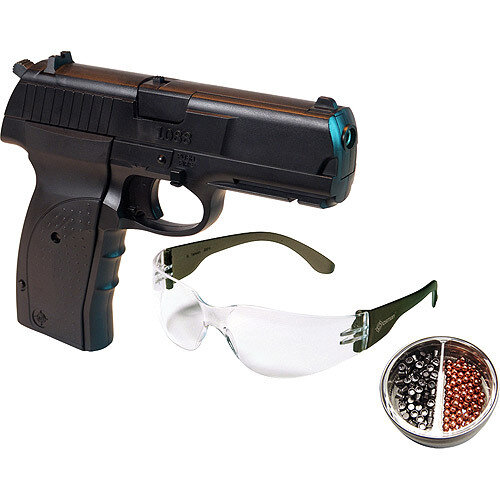 Пистолет пневматический Crosman 1088 BG Kit (пули + очки)