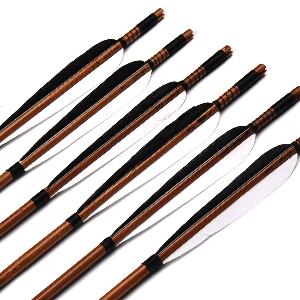 Бамбуковая стрела с натуральным оперением Тонкинский бамбук