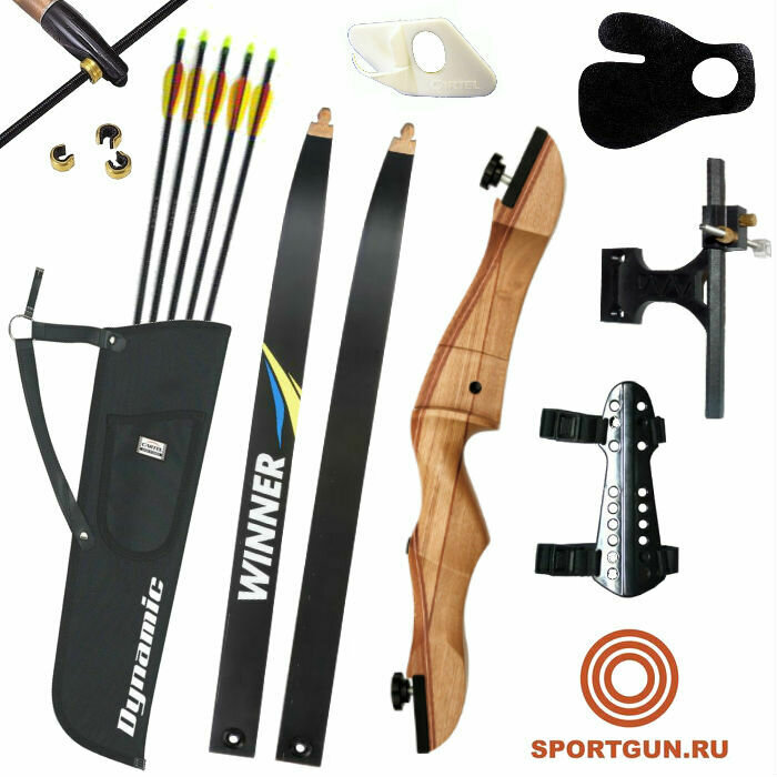 Лучный набор - Лук классический с набором аксессуаров Archery Kit Bronze