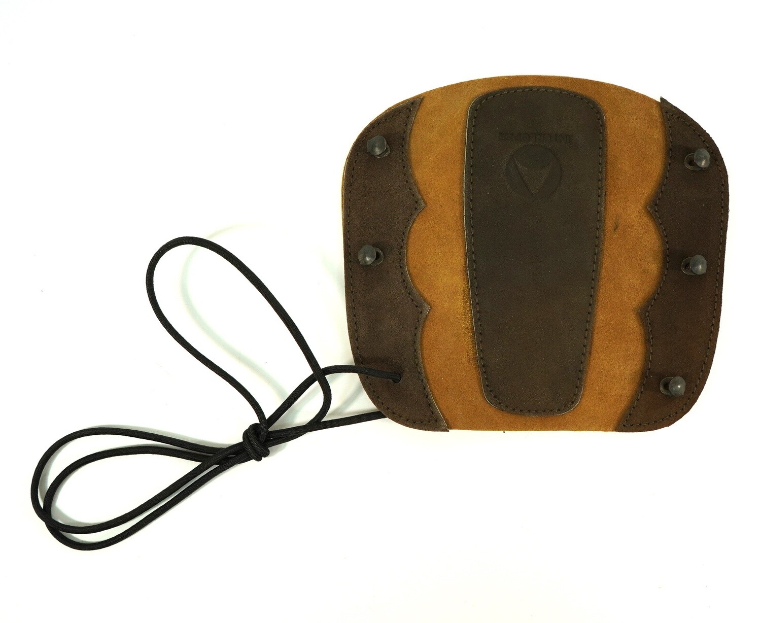 Крага  для стрельбы из лука на шнуровке коричневая (комбинированная замша)
