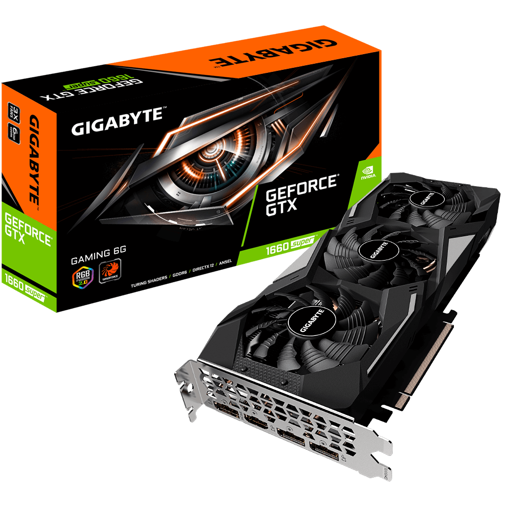 Видеокарта Gigabyte GeForce GTX 1660 SUPER Gaming 6GB (GV-N166GAMING-6GD) Retail