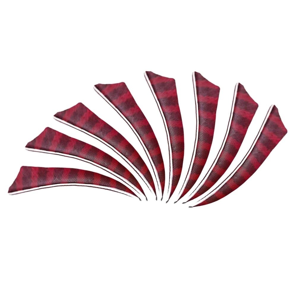Натуральное оперение для стрел Trueflight Feathers 5" Shield RW Barred (цвет: красный, 10 шт.)