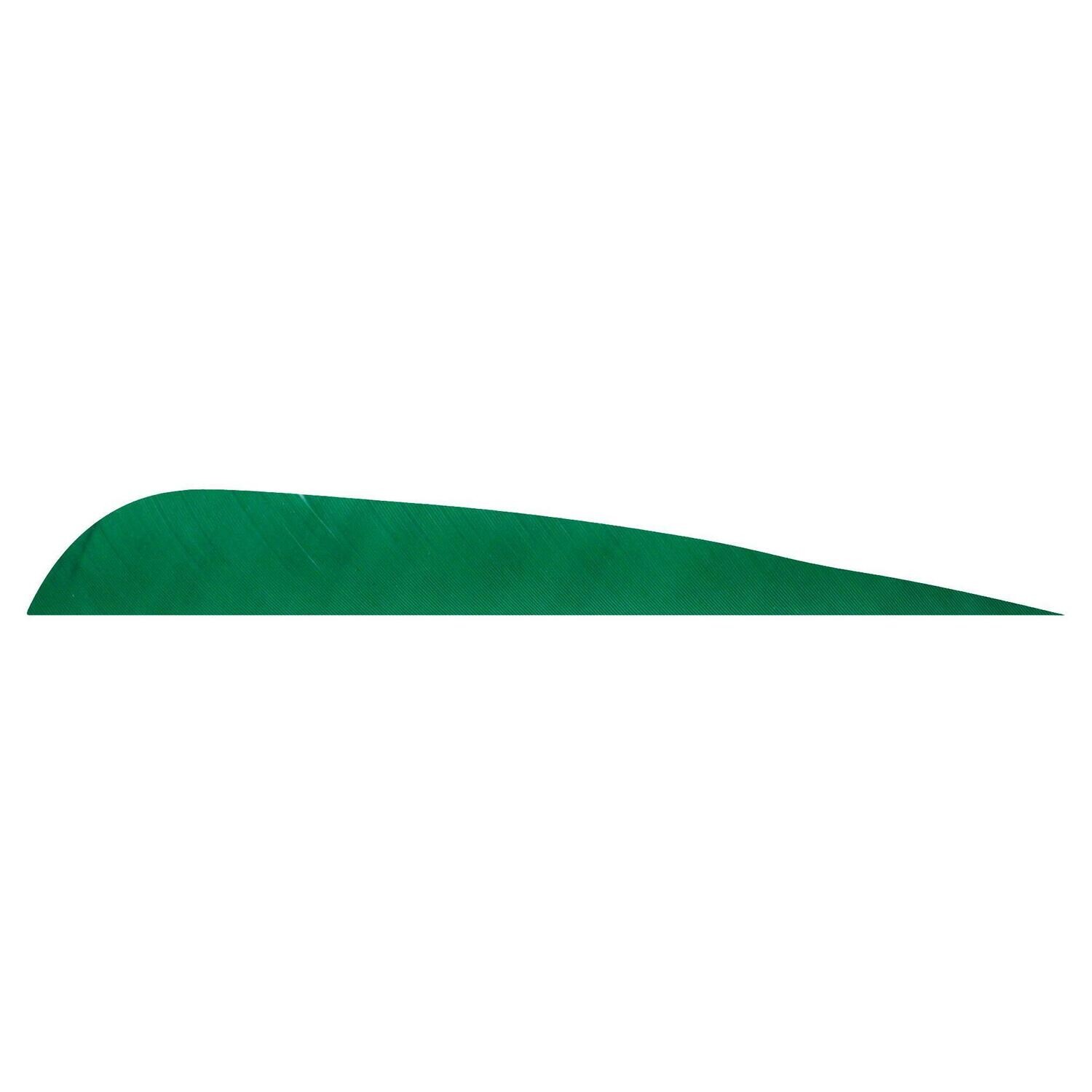 Натуральное оперение для стрел Gateway Feathers 5" Parabolic RW Green (цвет: зеленый, 12 шт.)