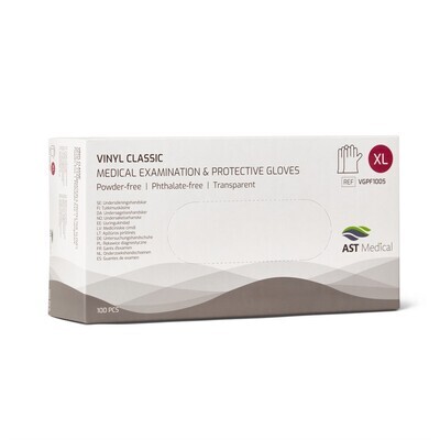 Handskar vinyl Classic Puder och Ftalatfri transp XL 100st/fp