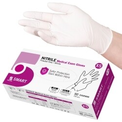 Handskar nitril puderfria VIT XS AQL1,5 150st/fp