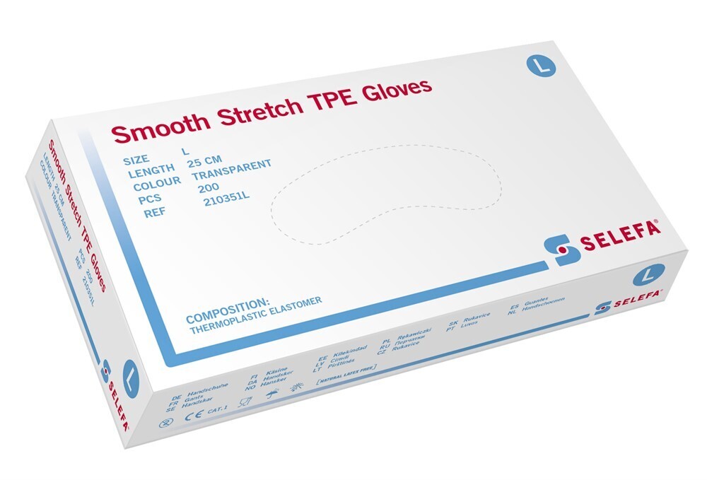 Handskar Stretchplast M 200 st/fp