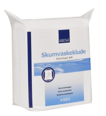 Tvättlapp skum VIT 19x19cmx3,5mm Extra Mjuk 75st/fp