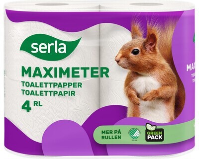 Toalettpapper Serla Maximeter 2-lag 42,8m/rl 4rl/fp