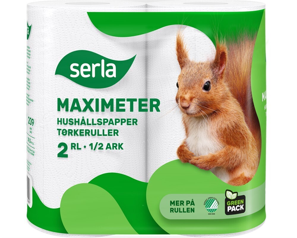Hushållspapper Serla Maximeter 2-lag 29 m/rl 2 rl/fp