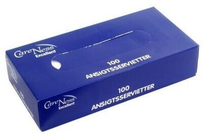 Ansiktsservetter CareNess Excellent 1x100 st