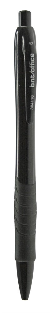 Stiftpenna 0,7mm svart med clips och radergummi