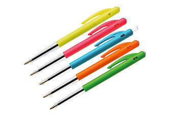 Kulpenna Bic M10 Clic sorterade färger 50st/fp