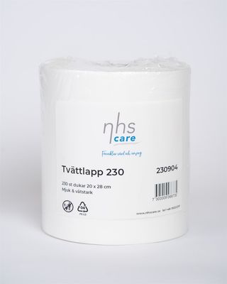 Tvättlapp 230 supermjuk 20x28cm 230 st/rl