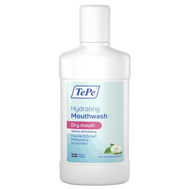 Munskölj TePe fuktgivande med smak äpple/pepparmint 500 ml