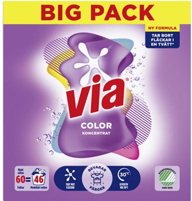 Tvättmedel Via Color 2,4 kg