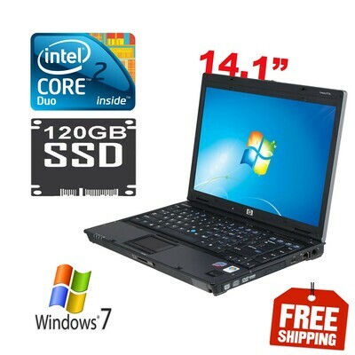 HP Compaq 6910P C2D 2.1 GHz 2 GB 120 GB SSD-14.1" Notebook Laptop HD Graphics Win7