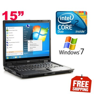 HP Compaq NX6320 C2D-T5600 1.83 GHz 2 GB 128 GB SSD-15" HD Graphics Notebook Laptop Win 7 PRO