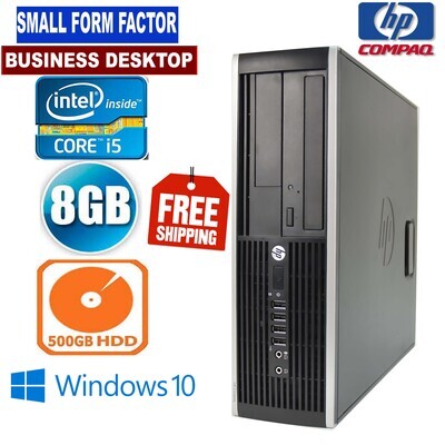 HP Compaq 6200 SFF Business Desktop i5 3 GHz 8 GB 500 GB DVD/RW WiFi USB 2.0 Win10