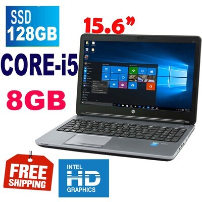 HP Probook 650-G1 Intel i5-4210M 8GB RAM 128 GB SSD-15.6" Laptop USB 3.0  Win10 PRO