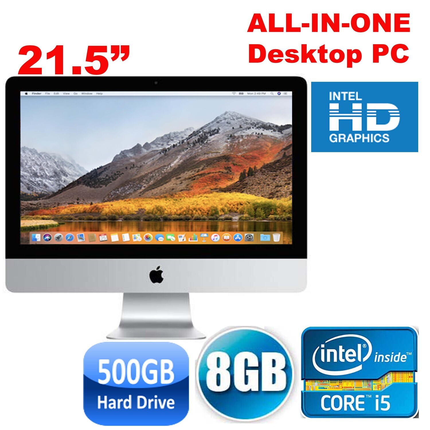 Apple iMac A1311 (2011) i5 @ 2.5 GHz 8 GB 500 GB HDD 21.5" ALL-IN-ONE Desktop MacOS High Sierra