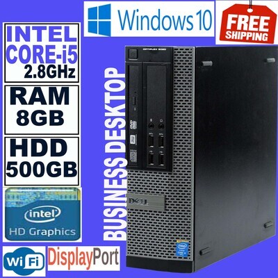 Dell optiplex 9020 Business Desktop i5 2.8 GHz 8 GB 500 GB HD Graphics Win 10 PRO