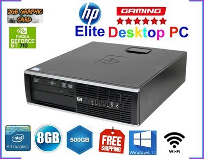 HP Elite 8200 SFF Desktop Gaming PC i5 8 GB 500 GB 2GB Graphic Card wifi Win 10