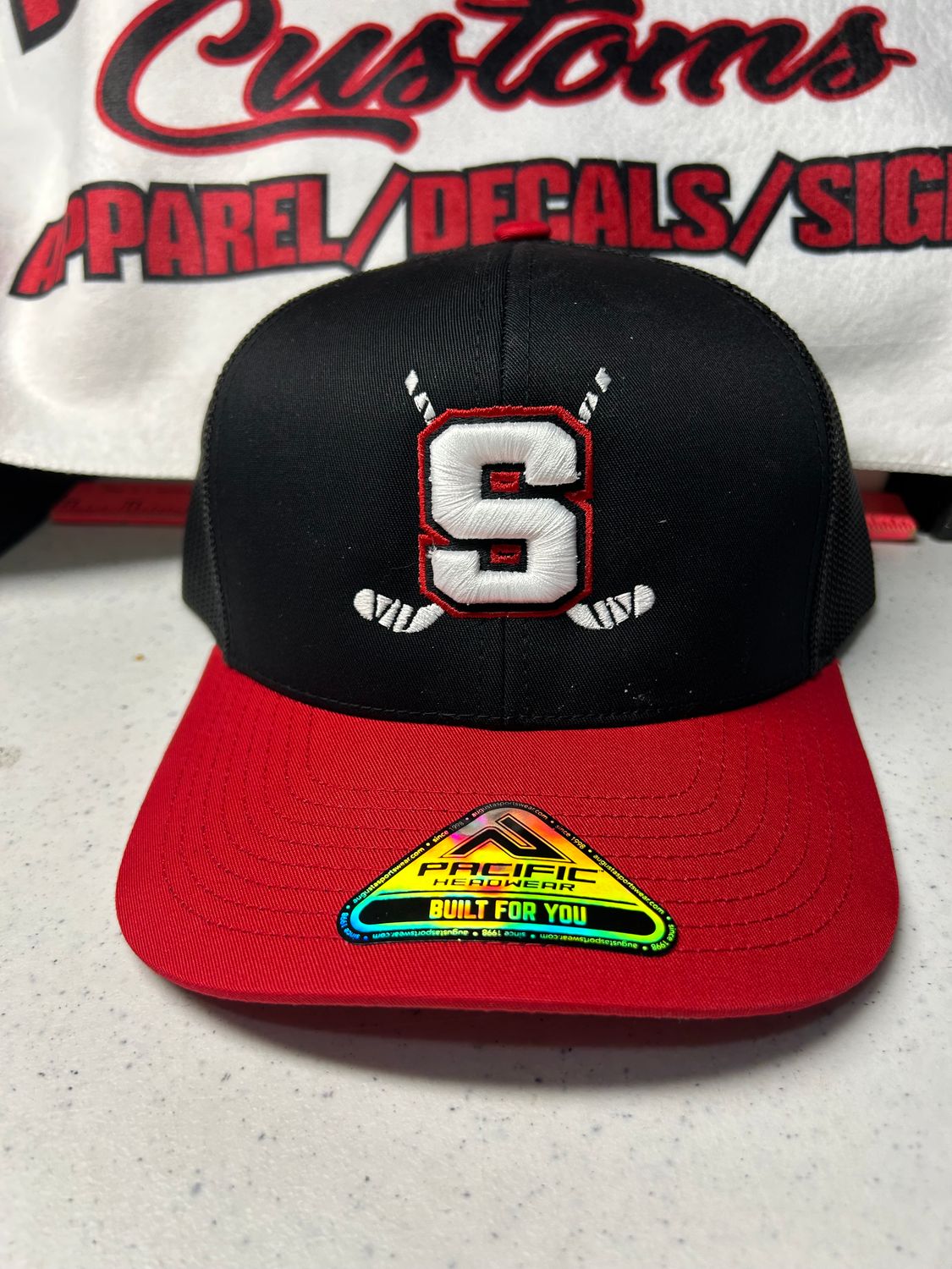 Stillwater S Hockey Blk/Red Snap Back