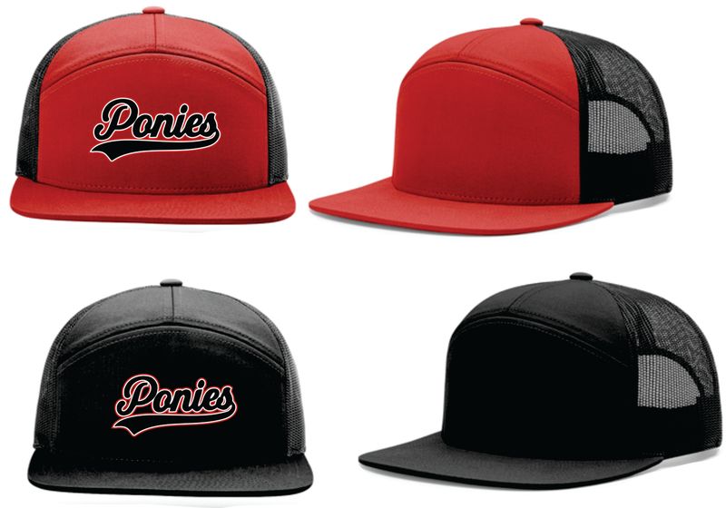 Ponies Embroidered Richardson 7-Panel Trucker