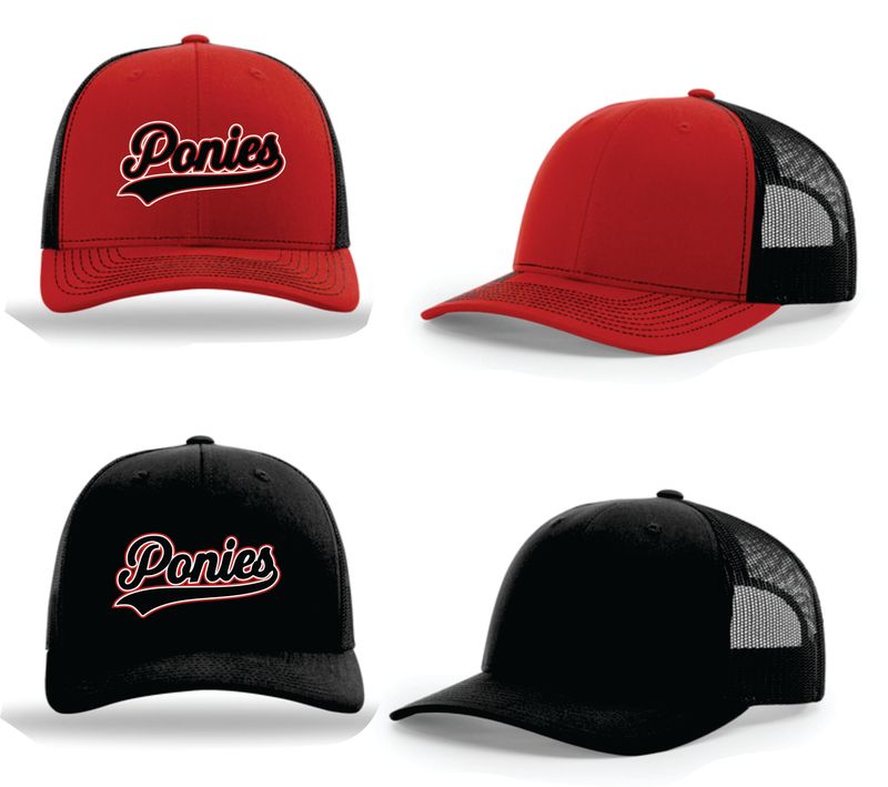 Ponies Embroidered Richardson Trucker Cap 112