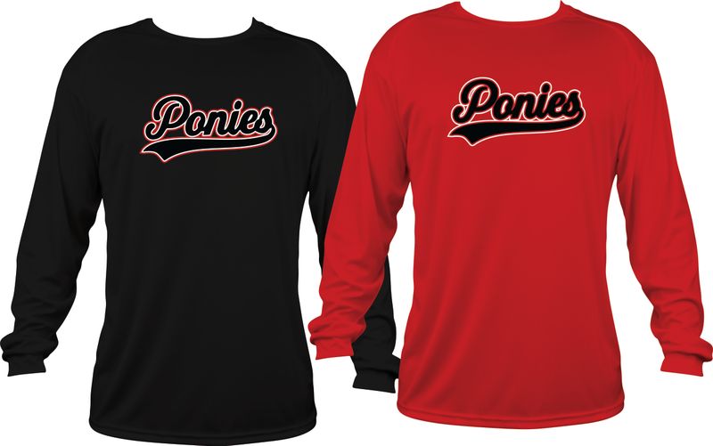 Adult Long Sleeve Ponies T
