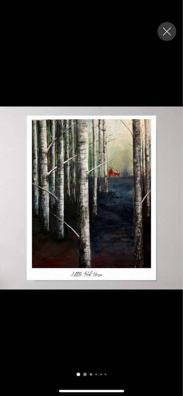 Signed Little Red Barn Prints