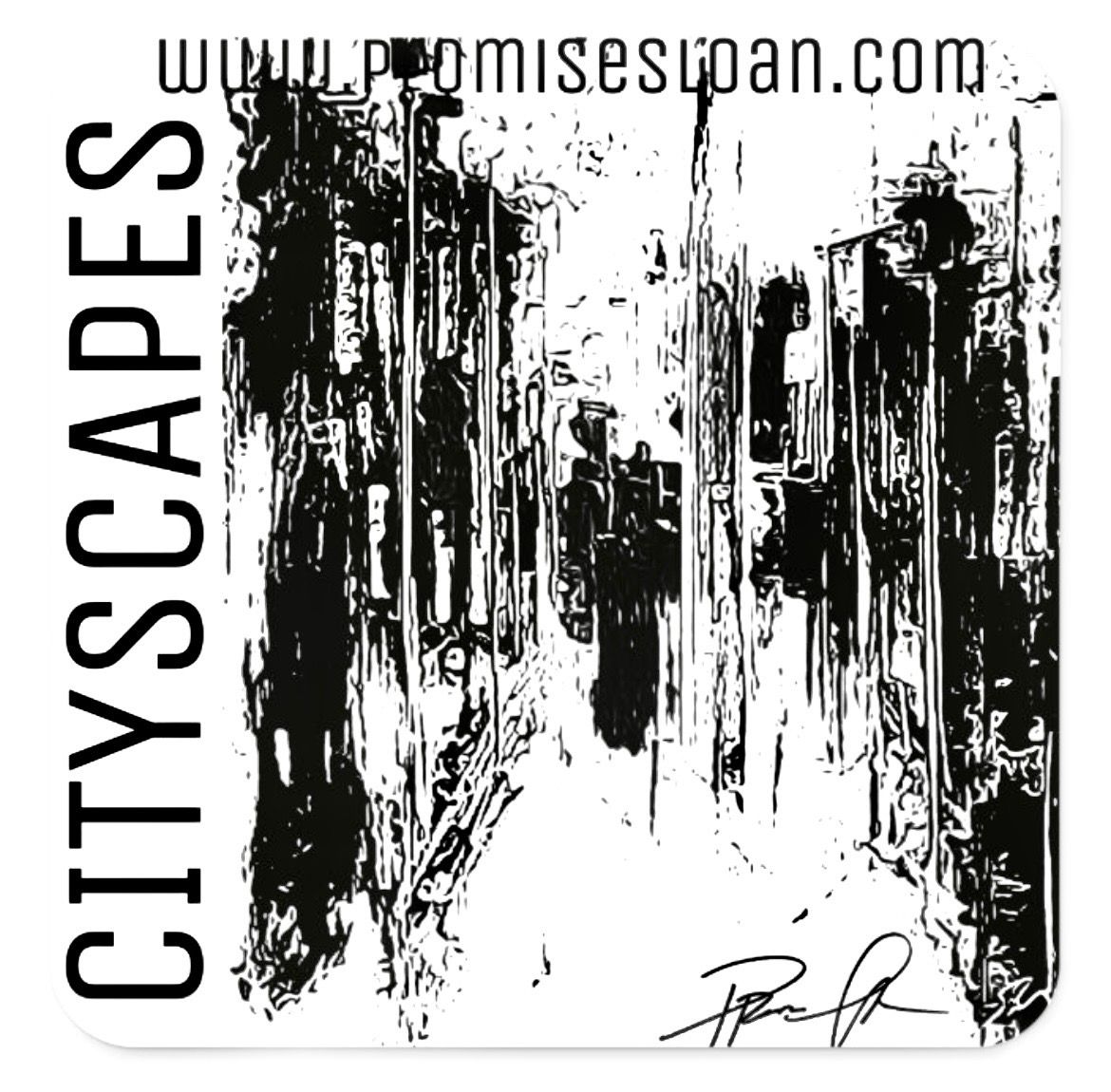 Cityscape Large Sticker