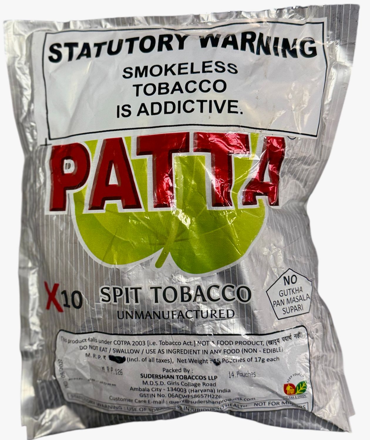 patta chhap tobacco Vintage Bharat Ravi Chaap Zafrani Patti Advertising Tin Tray Old T1156 CHETAK CHAAP TOBACCO - Jyena