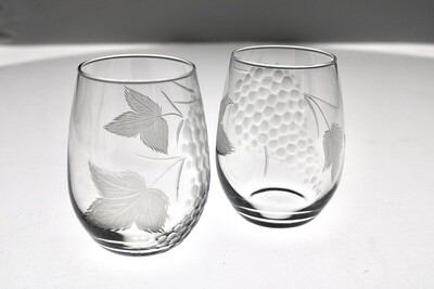 Grape Cluster Stemless Wine Glass