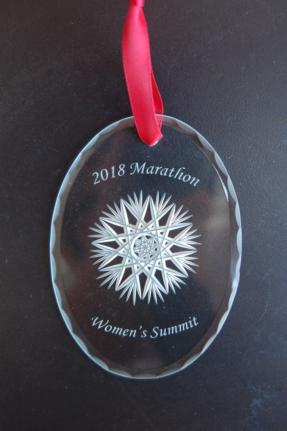 Hand Cut and Sand Carved Corporate Ornament