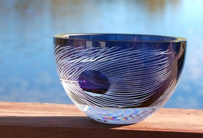 Peacock Feather Bowl
