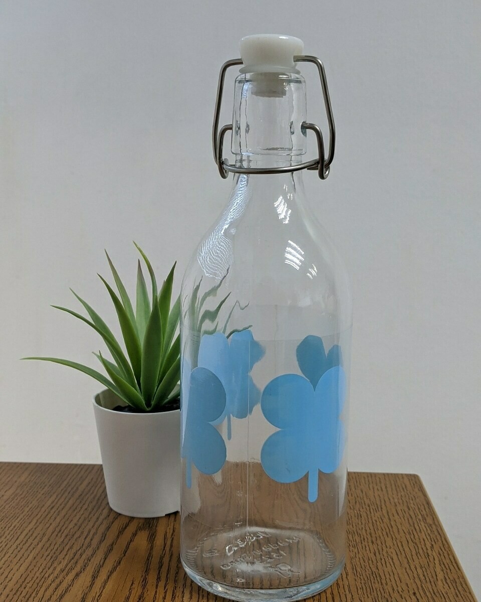 Botella de Vidrio con Tapon Plastico 16 Onz