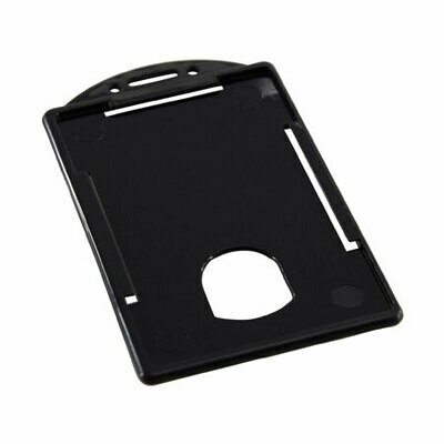 Porta Carnet Vertical Plastico Negro 2 1/4" x 3 1/2"