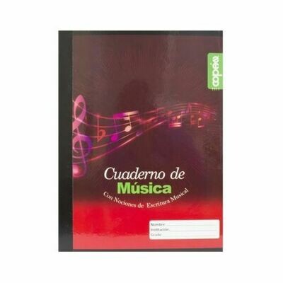 Cuaderno Musica Pentagramado