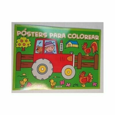 Tractor. Posters para Colorear