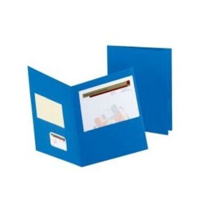 Folder con Bolsillo Color Azul