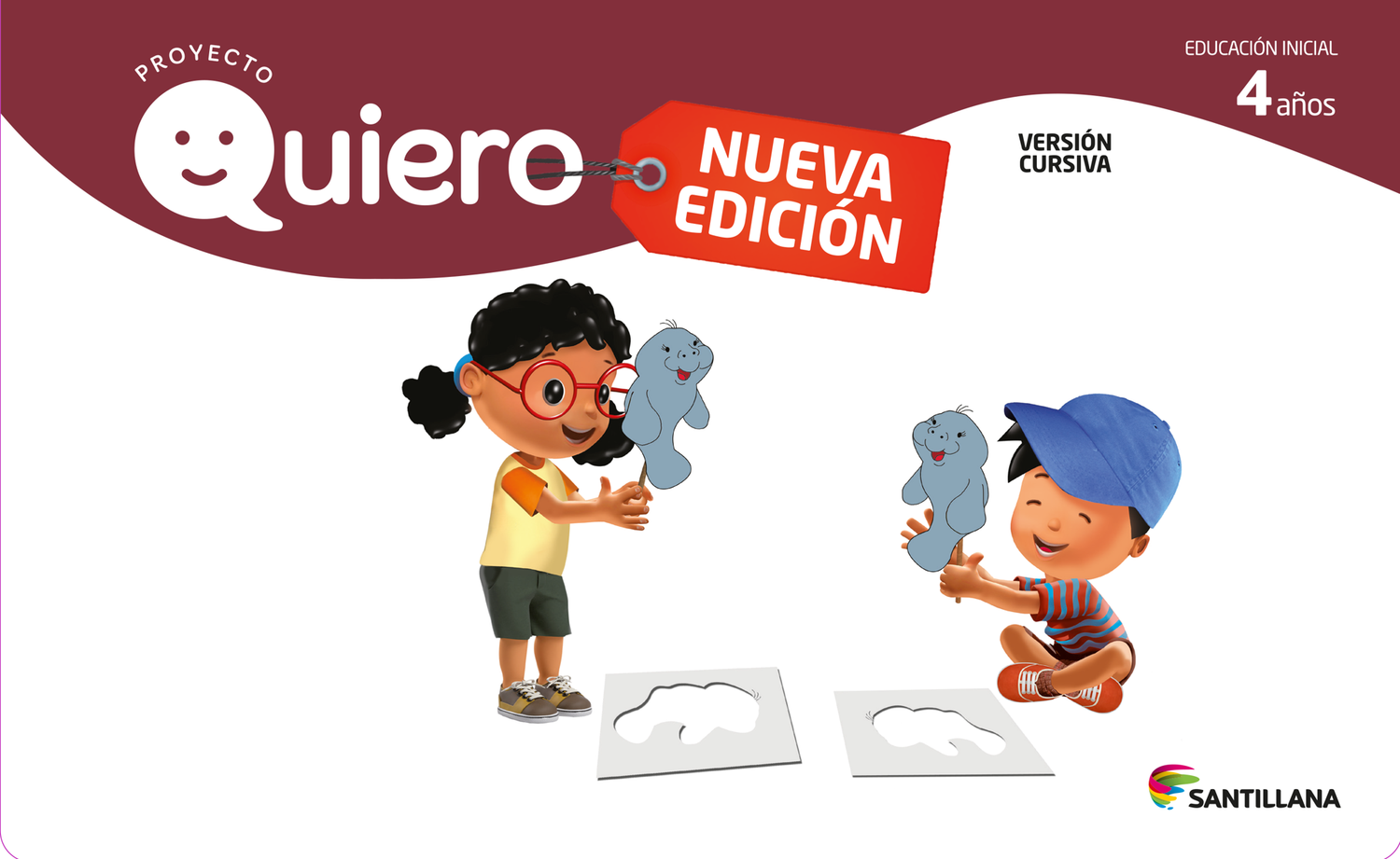 Carpeta Quiero 4 Años Cursiva. Nivel Inicial. Santillana (Nueva Edición)